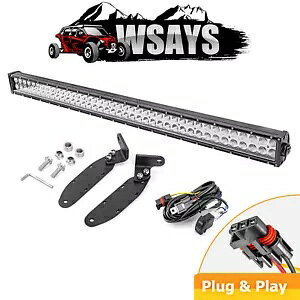 WSAYS ���[�t 42 �C���` LED ���C�g�o�[�}�E���g���C���[�L�b�g Polaris ��� 1000 �p���X�o�X�o�[�p WSAYS Roof 42"LED Light Bar Mount Wire Kit For Polaris General 1000 Pulse Busbar