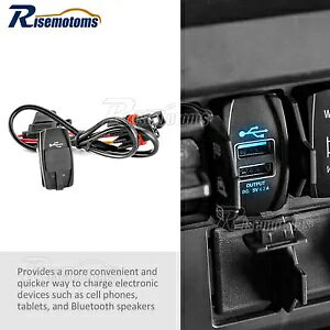 2018-2024 |X RZR W[pXoXo[fA USB 4.2A XCb`C[n[lX For 2018-2024 Polaris RZR Ranger Pulse Busbar Dual USB 4.2A Switch Wire Harness