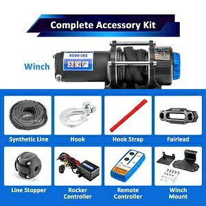 03-13 }n RHINO 450/660/700 UTV 4500lb 12V dEC`}EgR{Lbgp For 03-13 YAMAHA RHINO 450/660/700 UTV 4500lb 12V Electric Winch Mount Combo Kit