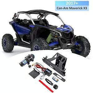 2017-2024 Can-Am Maverick X3/X3 Max UTV 4500lb 12V dEC`}EgZbgp For 2017-2024 Can-Am Maverick X3/X3 Max UTV 4500lb 12V Electric Winch Mount Set