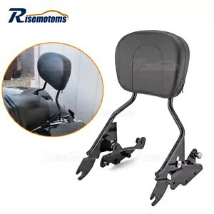 OXubNȃobNXg V[V[o[ + hbLOLbg n[[c[O 09-13p Gloss Black Passenger Backrests Sissy Bar + Docking Kit For Harley Touring 09-13