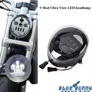 V-Rod �E���g���r���[ LED �w�b�h�����v �w�b�h���C�g�����p �n�[���[ VRSC VRSCA VRSCAW V-Rod Ultra View LED Headlamp Headlight Replacement For Harley VRSC VRSCA VRSCAW �y���s�A���i�z
