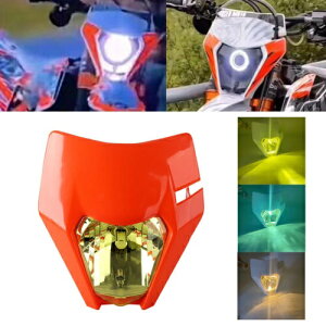 �I�t���[�h�I�����W�V�F���w�b�h���C�g DRL Hi/Lo �r�[���t�� EXC XC-W SMR FC FE TC TX TE�p Off-Road Orange Shell Headlight w/DRL Hi/Lo Beam For EXC XC-W SMR FC FE TC TX TE �y���s�A���i�z