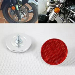 2  ECE/SAE Dia vX`bNԃEhtN^[Sxv[gԃoXp 2Pcs ECE/SAE Dia Plastic Red Round Reflectors Adhesive Warning Plate For Car Bus
