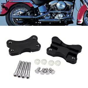 ubN 21 C`A_v^[tgtF_[tguPbgP[^[Lbgn[[\teCp Black 21" Adapters Front Fender Lift Brackets Relocator Kit For Harley Softail