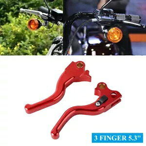 2 �� 3 �t�B���K�[ 5.3 �A���~�j�E�� ���b�h �u���[�L �N���b�` ���o�[�����i Dyna FXR2/3/4 �p 2Pc 3 FINGER 5.3 Aluminum Red Brake Clutch Lever Replacement For Dyna FXR2/3/4 �y���s�A���i�z