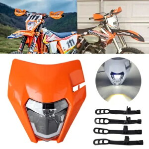 �I�����W�V�F�� E8 �w�b�h���C�g �n�C/���[�r�[���t�� �_�[�g�o�C�N FC 250 TC 125 250 2014-20�p Orange Shell E8 Headlight w/ Hi/Lo Beam For Dirt Bike FC 250 TC 125 250 2014-20 �y���s�A���i�z