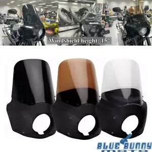 ubN tg tFAO 15 C` tgKX }Eg Lbg n[[ \teC FXST FXBB /Sp Black Front Fairing 15'' Windshield Mount Kit For Harley Softail FXST FXBB /S