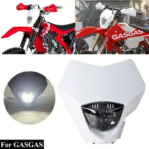 �z���C�g�V�F���w�b�h���C�g LED �w�b�h�����v Hi/Lo �_�[�g�o�C�N GASGAS EC250/300 21-23 �p White Shell Headlight LED Headlamp w/ Hi/Lo For Dirt Bike GASGAS EC250/300 21-23 �y���s�A���i�z