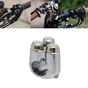 �N���[�� 3 �v�b�V���{�^���n���h���o�[�X�C�b�` Harley Dyna Sportster 7/8 ''�o�[�z���_�p Chrome 3 Push Button Handlebar Switch For Harley Dyna Sportster 7/8'' Bars Honda �y���s�A���i�z