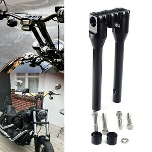 ブラック 1-1/2 インチ クランプ 12 インチ ハンドルバー ライザー マウント ハーレー ソフテイル ストリート ボブ FXBB 用 Black 1-1/2" Clamp 12'' Handlebar Riser Mount For Harley Softail Street Bob FXBB