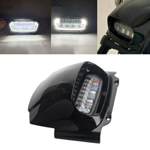 zCg LED wbhCg Hi/Lo tFAO}XNt 18 Abv n[[ t@bg {u FXFB 114 FXFBS p White LED Headlight Hi/Lo w/Fairing Mask For 18-up Harley Fat Bob FXFB 114 FXFBS