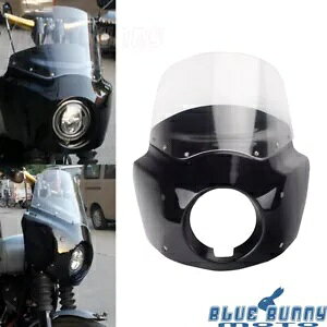 ヘッドライトフェアリング & ABS 11 インチフロントガラスハーレーソフテイルストリートボブ FXBB 18-21 用 Headlight Fairing & ABS 11'' Windshield For Harley Softail Street Bob FXBB 18-21
