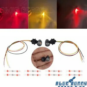 jo[T 12V ~j LED Ao[^[VOiCgbhu[Le[v`bp[p Universal 12V Mini LED Amber Turn Signal Light Red Brake Tail Lamp For Chopper