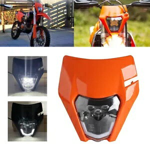 �I�����W�V�F�� �t�����g �w�b�h���C�g �n�C/���[�r�[�� DRL �t�� 690 SMC R 250 XC-W 300 EXC �p Orange Shell Front Headlight w/ High/Low Beam DRL For 690 SMC R 250 XC-W 300 EXC �y���s�A���i�z