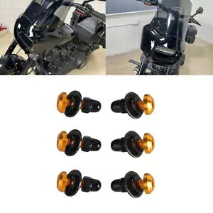 6 S[h T25 tgtFAOtgKXtgKX{glW MEM 7421 7441 6Pcs Gold T25 Front Fairing Windshield Windscreen Bolts Screw For MEM 7421 7441