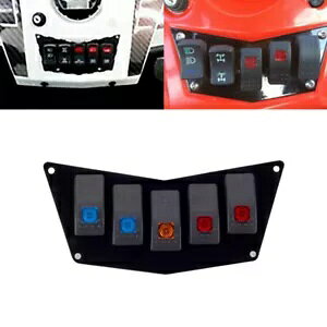_bVXCb`v[gpl 5 XCb`bJ[gO RZR 800 RZR 900 XP 11-14 Dash Switch Plate Panel 5 Switches Rocker Toggle For RZR 800 RZR 900 XP 11-14