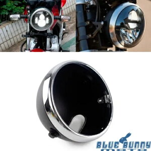 7 ''�w�b�h���C�g�n�E�W���O�V�F�����E���h�d���o�P�c�z���_���}�n�n�[���[�J�t�F���[�T�[�p 7'' Headlight Housing Shell Round Bulb Buket For Honda Yamaha Harley Cafe Racer �y���s�A���i�z