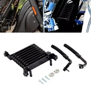 �C���f�B�A�� �`�[�t �X�v�����O�t�B�[���h �_�[�N�z�[�X �N���V�b�N 2016-2021 �p �u���b�N �I�C�� �N�[���[ �L�b�g Black Oil Cooler Kit For Indian Chief Springfield Dark Horse Classic 2016-2021