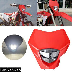 ���b�h�V�F���w�b�h���C�g LED �w�b�h�����v Hi/Lo �_�[�g�o�C�N GASGAS EC250/300 2021-23 �p Red Shell Headlight LED Headlamp w/ Hi/Lo For Dirt Bike GASGAS EC250/300 2021-23 �y���s�A���i�z