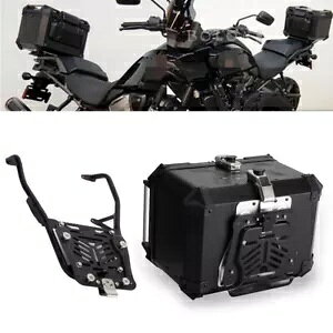 ubNgbvP[X[ו{bNX uPbgLbgt n[[pAJ RA1250Sp Black Top Case Storage Luggage Box w/Bracket Kit For Harley Pan America RA1250S