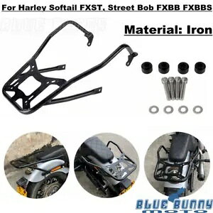 ubNAוbNACAV[gGNXeVn[[Xg[g{uFXBB 114 FXBBSp Black Rear Luggage Rack Iron Seat Extension For Harley Street Bob FXBB 114 FXBBS