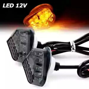 LED �X���[�N�t�����g�^�[���V�O�i�����C�g�C���W�P�[�^�����v�z���_ CBR 300 R 2014-2022 LED Smoke Front Turn Signal Light Indicator Lamp For HONDA CBR 300 R 2014-2022