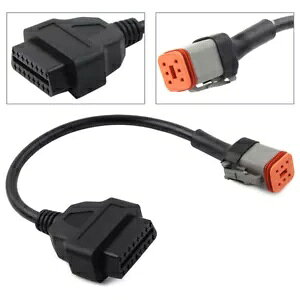 6Pin - OBD2 16Pin ffXLi[A_v^[P[u n[[_rbh\ɓK 6Pin to OBD2 16Pin Diagnostic Scanner Adapter Cable Fit For Harley Davidson