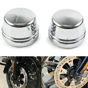 n[[GNgOChpEgNVbNFLHTCtgANXLbvibgJo[N[ For Harley Electra Glide Ultra Classic FLHTC Front Axle Cap Nut Covers Chrome
