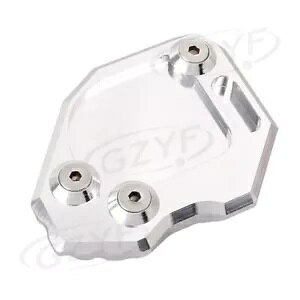 �L�b�N�X�^���h �T�C�h�X�^���h �����p�b�h�v���[�g �V���o�[ BMW F800GS 2008 - 2014�p Kickstand Side Stand Extension Pad Plate Silver for BMW F800GS 2008 - 2014 �y���s�A���i�z