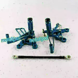 �����\�ȃ��A�Z�b�g ���A�Z�b�g �t�b�g�y�O �t�b�g���X�g �z���_ CBR900 1993-1999 �u���[ Adjustable Rearset Rear Set Footpegs Footrest Fit Honda CBR900 1993-1999 Blue �y���s�A���i�z
