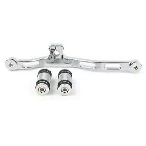 �J�b�g�t�����g���A�M�A�V�t�^�[���o�[ �N���[�� �n�[���[�_�C�i FXD �~�b�h�R���g���[���t�� Cut Front Rear Gear Shifter Lever Chrome For Harley Dyna FXD w/ Mid-Control