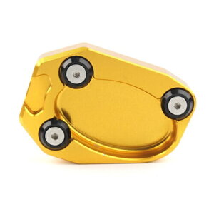 Kawasaki ZX10R 2008 - 14 ZX6R LbNX^h TChX^h v[gpbh S[hɓK Fit Kawasaki ZX10R 2008 - 14 ZX6R Kickstand Side Stand Plate Extension Pad GOLD