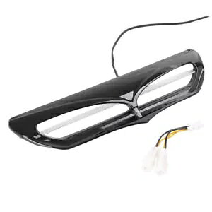 tBbgn[[c[OobgEBOtFAOxggANZgALEDCgJo[tubN Fit Harley Touring Batwing Fairing Bent Trim Accent w/ LED Lights Cover Black