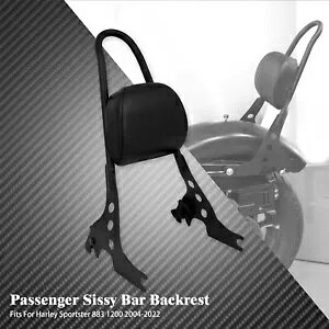 O\ȏȔwV[V[o[pbh n[[X|[cX^[ 2004-2022 ɓK Detachable Passenger Backrest Sissy Bar Pad Fit For Harley Sportster 2004-2022