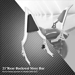 22 C` N[㕔qO\ȃobNXg V[V[o[ n[[ X|[cX^[ɓK 22" Chrome Rear Passenger Detachable Backrest Sissy Bar Fit For Harley Sportster