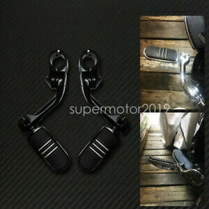 1�C���`����1.25�C���`�̃u���b�N�����O�A���O���n�C�E�F�C�t�b�g�y�O���X�g�}�E���g�L�b�g�n�[���[�ɓK�� 1'' to 1.25'' Black Long Angled Highway Foot Peg Rest Mount Kit Fit For Harley �y���s�A���i�z