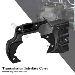 ubN GW gX~bV C^[tFCX g Jo[ n[[ \teC 2007-2017 ɓK Black Engine Transmission Interface Trim Cover Fits For Harley Softail 2007-2017