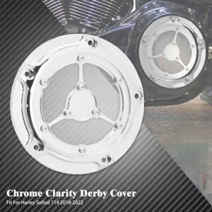 1 pc クロームダービーカバーハーレーソフテイルブレイクアウトローライダー 114 2019-2023 に適合 1 pc Chrome Derby Cover Fit For Harley Softail Breakout Low Rider 114 2019-2023