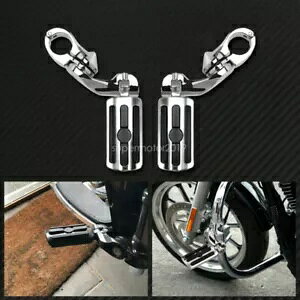 1 �` 1-1/4 �C���` �N���[�� �V���[�g�A���O�� �n�C�E�F�C �m���X���b�v �t�b�g�y�O �L�b�g �n�[���[�ɓK�� 1 to 1-1/4'' Chrome Short Angled Highway Non-Slip Foot Peg Kit Fit For Harley �y���s�A���i�z