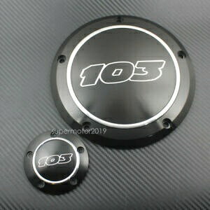 �u���b�N 103 �_�[�r�[�J�o�[ �^�C�~���O�^�C�}�[�J�o�[ �n�[���[�_�C�i �\�t�e�C�� �c�[�����O�p Black 103 Derby Cover Timing Timer Cover Fit For Harley Dyna Softail Touring �y���s�A���i�z