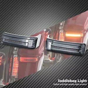 X[NChThobO^[VOiu[LCgv c[O FLHT 14-22 ɓK Smoke Wide Saddlebag Run Turn Signal Brake Light Lamp Fit For Touring FLHT 14-22