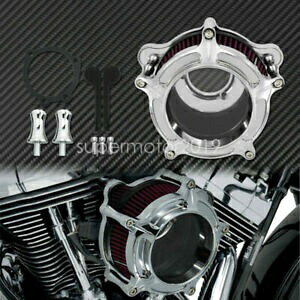 NeB N[ GA N[i[ Ce[N bh tB^[ c[O 2000-07 _Ci 2000 ɓK Clarity Chrome Air Cleaner Intake Red Filter Fit For Touring 2000-07 Dyna 2000