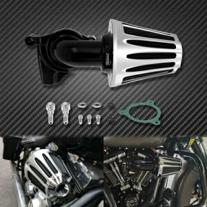 zՃN[GAN[i[GAtB^[O[Ggn[[ M8 \teC FL p Sucker Chrome Air Cleaner Air Filter Gray Element Fit For Harley M8 Softail FL