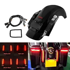 LED AtF_[VXe (\PYt) n[[c[OXg[g[hOChɓK LED Rear Fender System w/ Somke Lens Fits For Harley Touring Street Road Glide