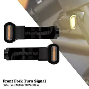 �t�����g�N�����v�V���b�N�A�u�\�[�o�[�^�[���V�O�i�� LED ���C�g�n�[���[�i�C�g�X�^�[ 975 22-24 Front Clamp Shock Absorber Turn Signal LED Light For Harley Nightster 975 22-24