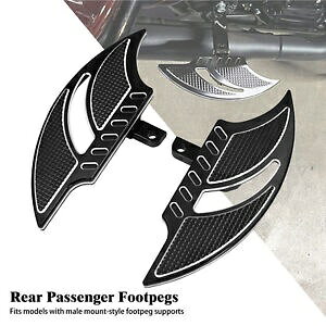 �u���b�N���A�t���A�{�[�h�t�b�g���X�g�y�O�n�[���[�c�[�����O�\�t�e�C���_�C�iCVO�ɓK�� Black Rear Floorboards Foot Rests Pegs Fit For Harley Touring Softail Dyna CVO �y���s�A���i�z