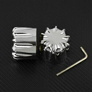 N[ tg ANX Lbv ibg Jo[ c[O GNg OCh _Ci X|[cX^[ XLp Chrome Front Axle Cap Nut Cover Fit For Touring Electra Glides Dyna Sportster XL