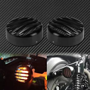 2X �I�[�g�o�C���A�^�[���V�O�i�����C�g�O�����x�[���J�o�[�X�|�[�c�X�^�[ 2016-up 2X Motorcycle Rear Turn Signal Light Grill Bezel Cover For Sportster 2016-up �y���s�A���i�z