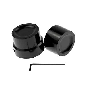 2X AANXibgJo[Lbv ubN n[[_Ci 2008-17 \teC 2008-upɓK 2X Rear Axle Nut Cover Cap Black Fit For Harley Dyna 2008-17 Softail 2008-up